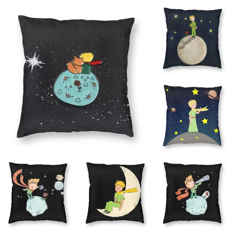 

The Little Prince French Novels Sofa Cushion Cover Le Petit Prince Velvet Modern Throw Pillow Case Home Decoration Pillowcase