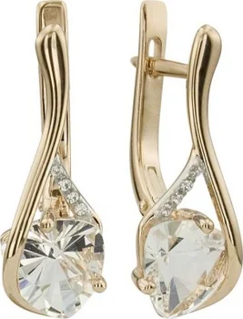 

Aloris earrings with rhinestone and cubic zirconia in red gold