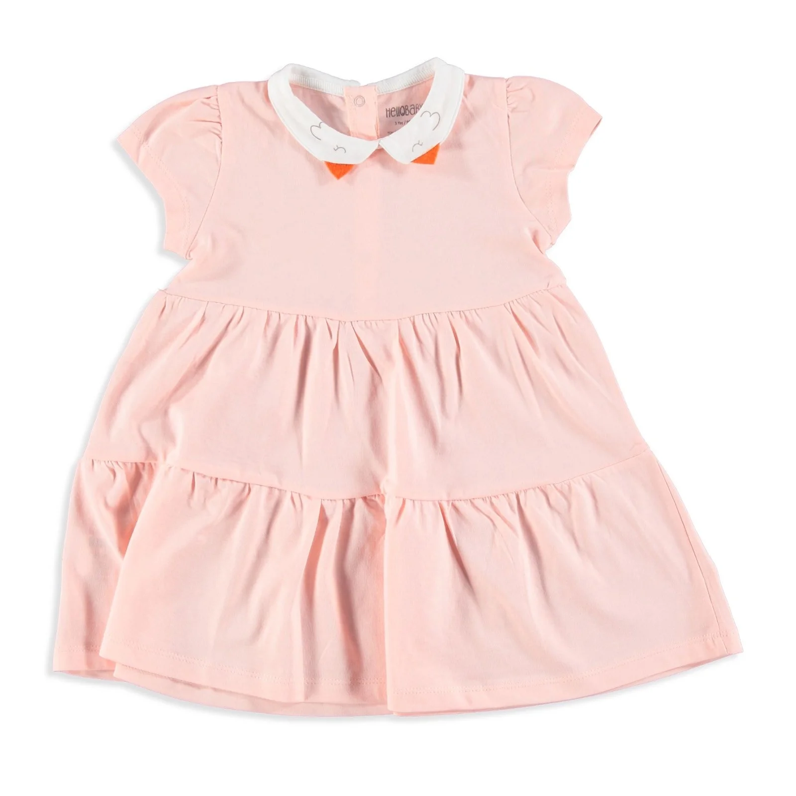 Ebebek HelloBaby/платье с воротником и изображением маленьких птиц для маленьких девочек
