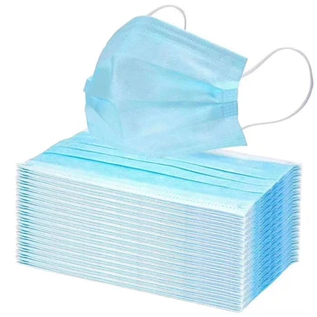 

50pcs/ PE Non-woven 3 layers Anti-dust Masks Disposable Safe Breathable Face Mouth Mask Adult Earloop face masks