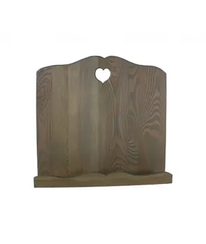 

Wooden lectern solid aged ash color with heart. Measures: 30x32x18 cm.