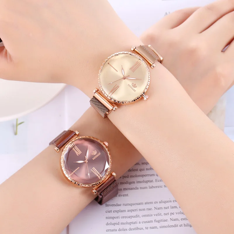 WJ-8559 Простые повседневные женские часы водонепроницаемые магнитные часы с пряжкой женские роскошные кварцевые наручные часы relojes mujer zegarek