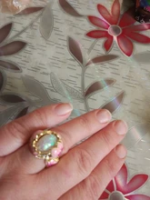 Joyería de estilo Retro dorado para mujer, anillo pintado a mano con aceite, joyería