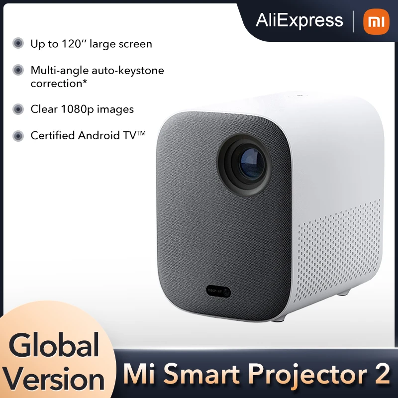 Умный проектор Xiaomi Mi 2 Android TV™С Google Assistant * Встроенная многоугольная