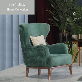 

FANBEL Furiniture living room single sofa lounge chair chesterfield wood frame luxury LIZBON