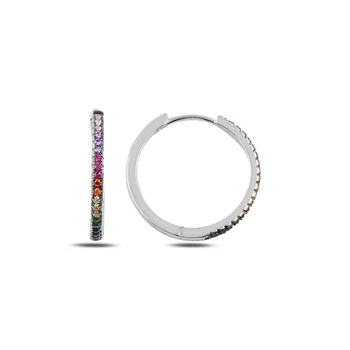 

KUTAYDAN Zircon Stone 20mm Ring Earrings 925 Sterling Silver