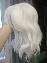 MSIWIGS-Peluca de cabello sintético flequillo lateral para mujer