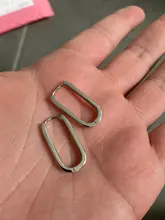 XIYANIKE 925 de plata esterlina coreano nuevo de moda O en forma de cuadrado pendientes de aro temperamento Simple encanto elegante, accesorios de la joyería