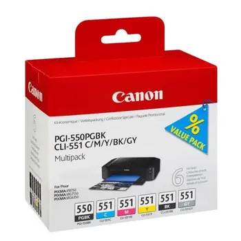 

Canon INK PGI-550 / CLI-551 Cartridge C, M, AND, BK, GY