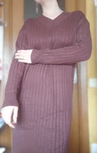 Knitted Dresses Robe Sweater Loose Maxi Oversize Long-Sleeve Winter Womens Vestido Autumn