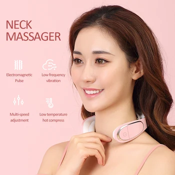 

Smart Remote Control Neck and Shoulder Massager USB Rechargeable Heating Neck Massager Electric Pulse Cervical Traction Collar