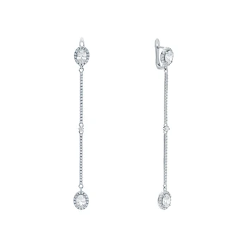 

Silver earrings with cubic zirconium sunlight sample 925
