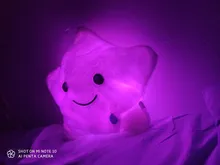 34CM Creative Toy Luminous Pillow Soft Stuffed Plush Glowing Colorful Stars Cushion Led