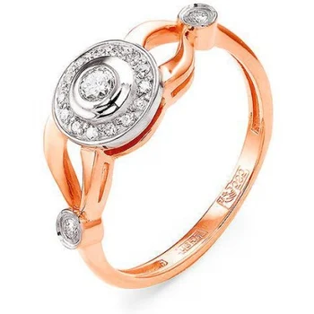 

Kabarovsky ring with 17 diamonds in red gold