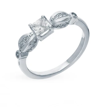 

Silver ring with cubic zirconia sunlight sample 925