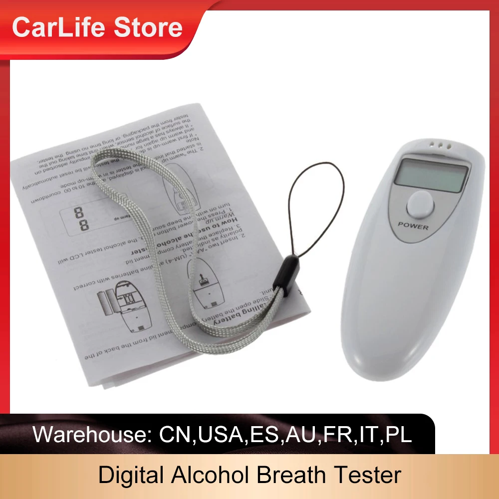 New Promotion Professional Pocket Digital Alcohol Breath Tester Analyzer Detector Test Testing PFT-641 LCD Display