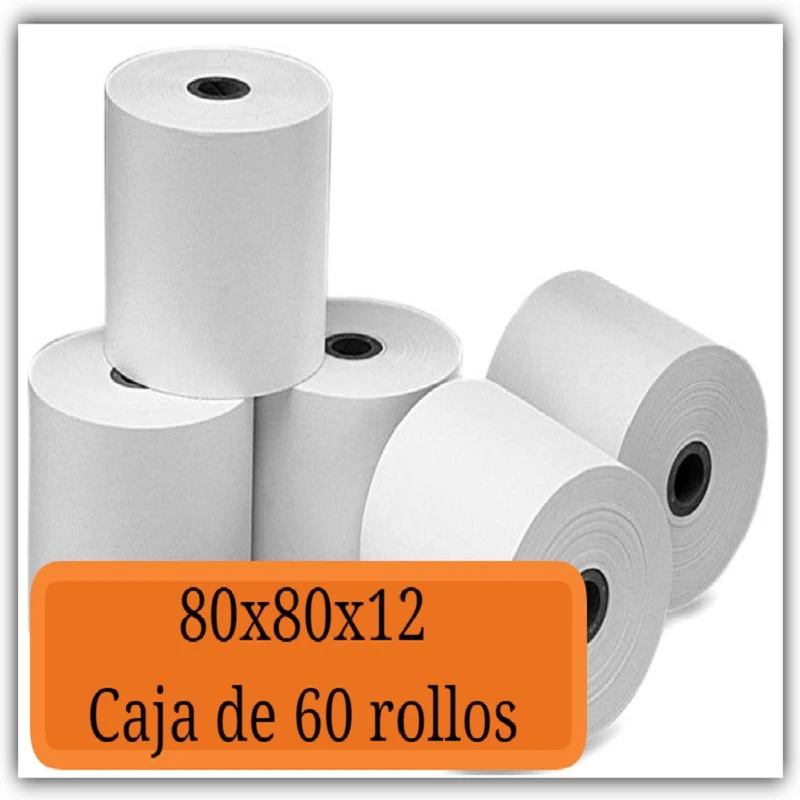 Caja de rollos papel térmico 80x80 para tickets recibos termicos. Para impresora POS y caja registradora. Ancho 80mm mm|Papel para caja registradora| - AliExpress