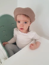 Gorro de lana para bebé y niña, boina elástica de Color caramelo para bebé, gorros para niña de 1 a 4 años, 1 ud.