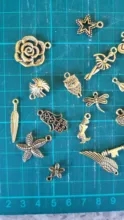 30 Uds. De abalorios variados de Metal Vintage para fabricación de joyas, abalorios de pájaros, colgante de pulsera DIY, accesorios de encaje negro
