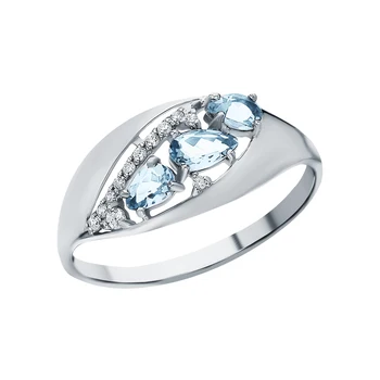 

Silver ring with cubic zirconia sunlight sample 925
