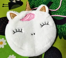 Bolso de hombro para niños y niñas, bandolera con diseño de unicornio y animales, monedero de moneda de llaves, Mini bolso de princesa