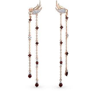 

Gold earrings with topaz, Garnet and diamonds sunlight sample 585 test