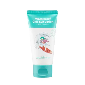 

VILLAGE 11 FACTORY WATERPROOF CICA SUN LOTION SPF50 PA + + + + Waterproof soothing sunscreen lotion