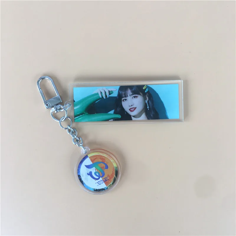 Momo Дважды акриловый брелок для ключей Lim Na Yeon Yoo JungYeon Sana Park Ji Hyo Kim DaHyun Tzuyu сумка с кулоном доступ один раз прорыв - Цвет: Momo