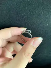 SILVERHOO-Anillo de serpiente para mujer, anillos ajustables de Plata de Ley 925, circonia verde, joyería fina Retro, diseño de texturas bonitas