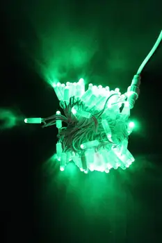 

Garland strand, 10 m, ac220v, cord white color, 100 diode Green with Flach effect, соединяемая, IP44