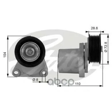 Натяжитель Ремня Приводного Ford Mondeo/Transit/Volvo S80 1.8-2.3 Gates T38204 Gates арт. T38204