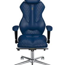 Офисное кресло KULIK SYSTEM ROYAL Синий Компьютерное кресло Облегчение и комфорт для спины 5 зон контроля позвоночника
