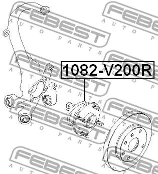 

Rear hub (CHEVROLET LACETTI/OPTRA (J200) 2003-2008) FEBEST FEBEST 1082-v200r