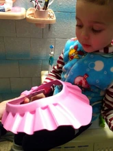 Gorro de baño ajustable para bebés y niños, gorro de ducha suave con champú para la cabeza de niños a bebés, visera de baño para niños