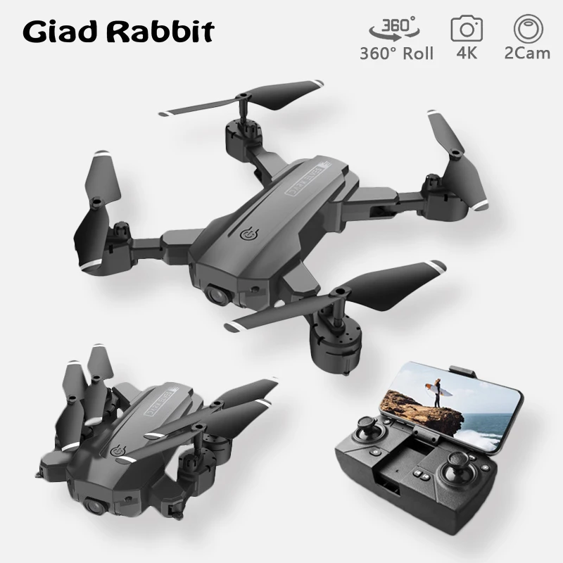 Drones H9 con cámara HD 4K 1080p, cuadricóptero FPV, fotografía, WiFi, helicóptero, Control remoto, juguetes plegables para niños y adolescentes