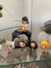Figuras de acción de Demon Slayer, Set de 4 modelos de muñecos de acción, Tanjiro, Nidouzi, Inosuke, Zenizu