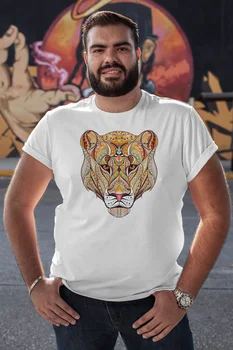 

Angemiel Wear Motif Tiger White Men 'S Cotton Big Size T-Shirt