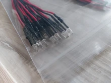 Plastic-Holder Round Water Pre-Wired 10-100pcs DC 12V with Clear LED Blue/rgb 3mm/5mm