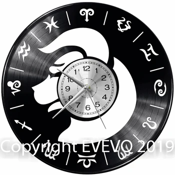 

Zodiac Sign Taurus Clock Vinyl Vinyl Record Retro Clock Handmade Vintage Gift Style Room Home Decorations Great Gift