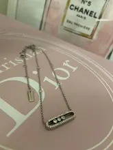 Collar Messica de plata de ley 925, serie francesa de tres movimientos de diamantes, chapado en oro rosa, marca original, joyería fina para mujeres