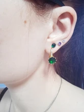 EMMAYA-pendientes tipo tuerca de circonia cúbica AAA para mujer, joyería de moda brillante, elemento de regalo, precio de fábrica, venta al por mayor