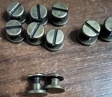 Rivets Wallet-Fasteners Studs Screws Belt Binding Nails Menu Metal Chicago 10pcs 