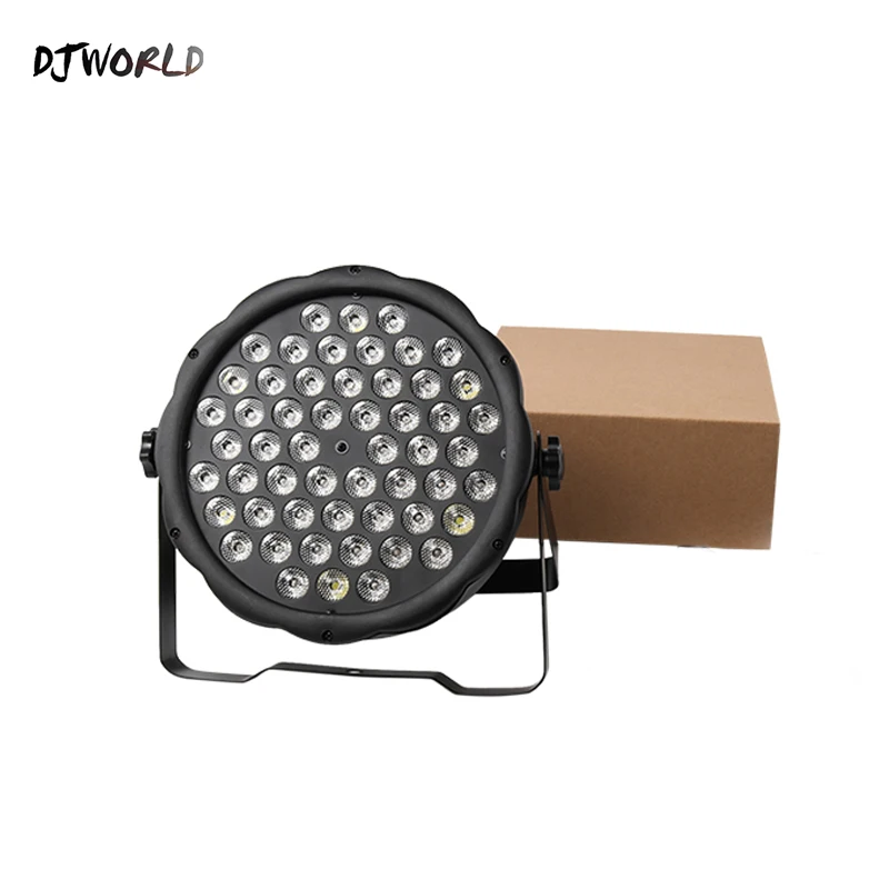  Djworld LED Flat Par 54x3W RGB Color Lighting Strobe DMX 512 Stage Effect Light For Dj Disco Party 