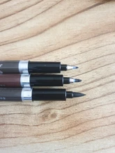 Pluma de pincel de 3 puntas, pluma de caligrafía, palabras aprendiendo chino, papelería, marcadores de dibujo para estudiantes, útiles escolares: Juego de bolígrafos