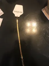 Paperclip-pulsera de cadena de acero inoxidable para mujeres y niñas, joyería fina, Color dorado, con eslabones rectangulares