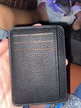 Rfid Cartera de hombre clásica Mini tarjetas de cuero de PU funda, soporte mujeres Banco tarjeta de identificación de crédito fundas de pasaporte Bolso pequeño bolso