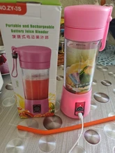 Mini exprimidor eléctrico portátil multifuncional, 6 cuchillas, recargable por USB, máquina de cocina de frutas para el hogar