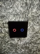 Interruptor de luz táctil de pared estándar de la UE, toma de corriente de pared, Sensor, Panel de cristal blanco, con retroiluminación LED, AC220V