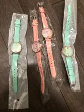 1 Uds. De relojes para niños, reloj rosa para estudiantes y niños, correa de cuero para niñas, reloj de pulsera de cuarzo para niñas, relojes de regalo