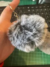 Llavero con pompón de pelo para mujer, Bola de Pelo de imitación suave, llavero de coche, llavero, bolsa, colgante, joyería, 20 colores